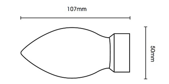 Hallis Neo Premium 35mm Black Nickel Curtain Pole Teardrop Clear Finial Cylinder Bracket - Curtain Poles Emporium