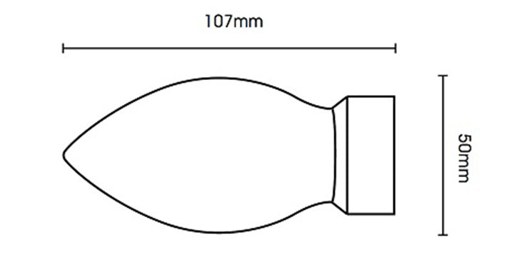 Hallis Neo Premium 35mm Spun Brass Eyelet Curtain Pole Clear Teardrop Finial Cylinder Bracket - Curtain Poles Emporium