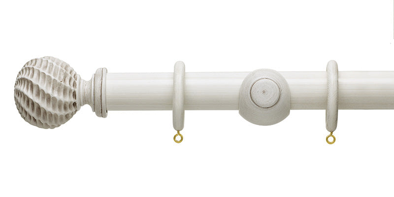 Hallis Hudson Origins 45mm Ammonite Finial Wooden Curtain Pole