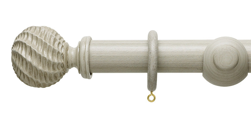Hallis Hudson Origins 45mm Ammonite Finial Wooden Curtain Pole
