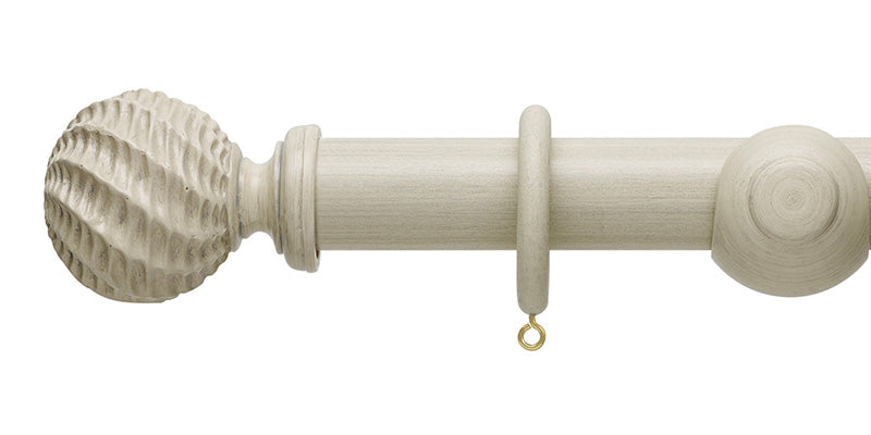 Hallis Hudson Origins 45mm Ammonite Finial Wooden Curtain Pole