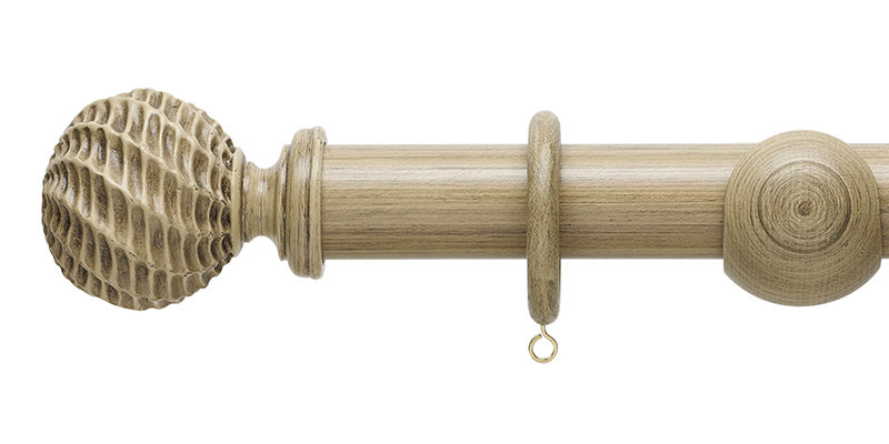 Hallis Hudson Origins 45mm Ammonite Finial Wooden Curtain Pole