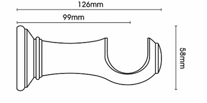 Swish Romantica Paper White 28mm Curtain Pole Urn Finial - Curtain Poles Emporium