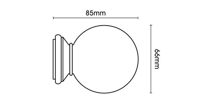Swish Romantica Paper White 35mm Curtain Pole Ball Finial - Curtain Poles Emporium
