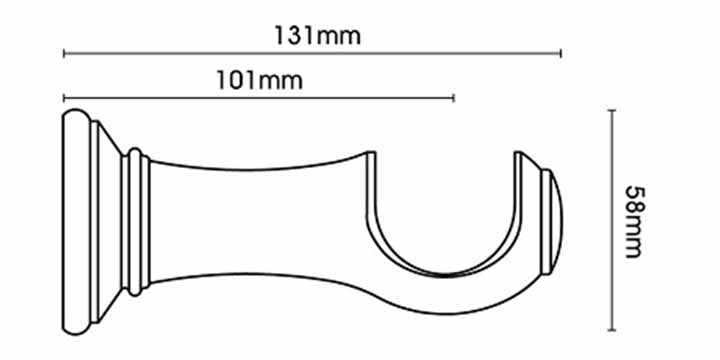 Swish Romantica Paper White 35mm Curtain Pole Ball Finial - Curtain Poles Emporium