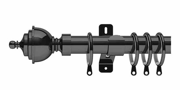 Swish Elements Minster 35mm Graphite Curtain Pole - Curtain Poles Emporium