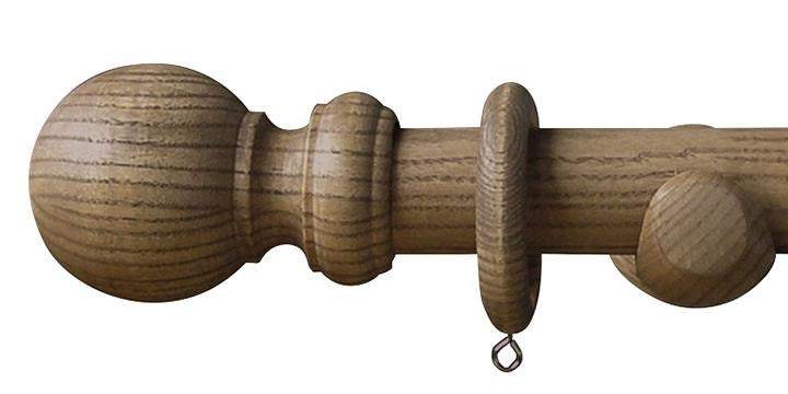 Swish Forever Autumn 35mm Brandy Snap Wooden Curtain Pole Ball Finial - Curtain Poles Emporium