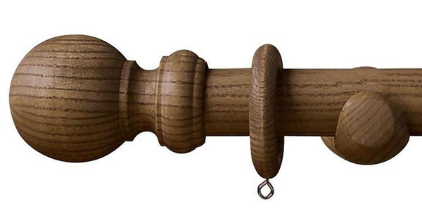 Swish Forever Autumn 35mm Hot Cocoa Wooden Curtain Pole Ball Finial - Curtain Poles Emporium