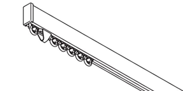 Silent Gliss 1080 Antique Bronze Hand Drawn Curtain Track - Curtain Poles Emporium