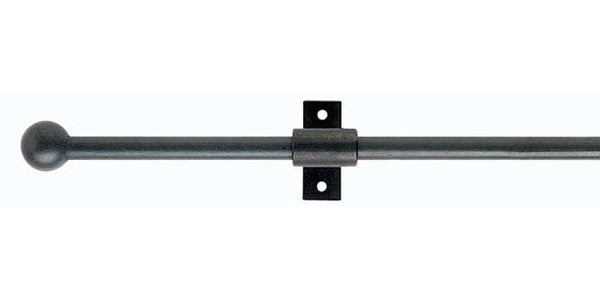 Hallis Hudson Artisan Black Wrought Iron 12mm Curtain Pole Mini Cannon Finial - Curtain Poles Emporium