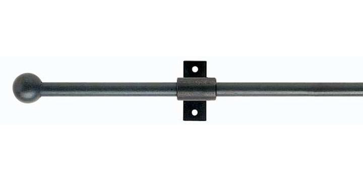 Hallis Hudson Artisan Black Wrought Iron 12mm Curtain Pole Mini Cannon Finial - Curtain Poles Emporium
