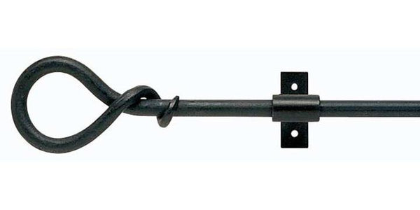Hallis Hudson Artisan Black Wrought Iron 12mm Curtain Pole Knot Finial - Curtain Poles Emporium