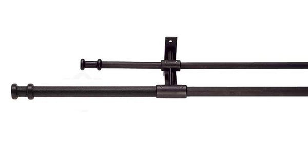 Hallis Hudson Artisan Black Wrought Iron Double Curtain Pole Stopper Finial - Curtain Poles Emporium