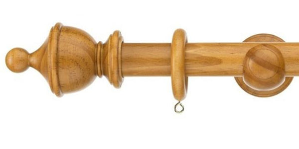 Swish Naturals 35mm Antique Pine Wooden Curtain Pole Urn Finial - Curtain Poles Emporium