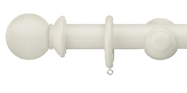 Swish Romantica Pannacotta 35mm Curtain Pole Ball Finial - Curtain Poles Emporium