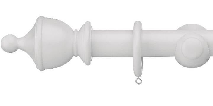 Swish Romantica Paper White 28mm Curtain Pole Urn Finial - Curtain Poles Emporium