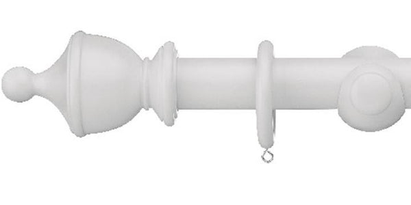 Swish Romantica Paper White 35mm Curtain Pole Urn Finial - Curtain Poles Emporium