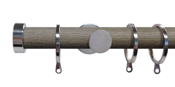 Swish Soho 28mm Jazz Chrome Metal Curtain Pole Stud Finial - Curtain Poles Emporium
