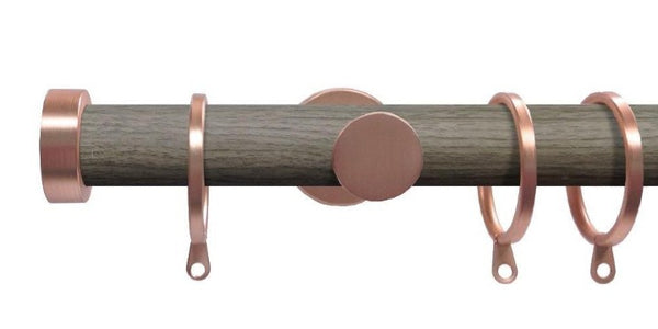Swish Soho 28mm Jazz Rose Gold Metal Curtain Pole Stud Finial - Curtain Poles Emporium