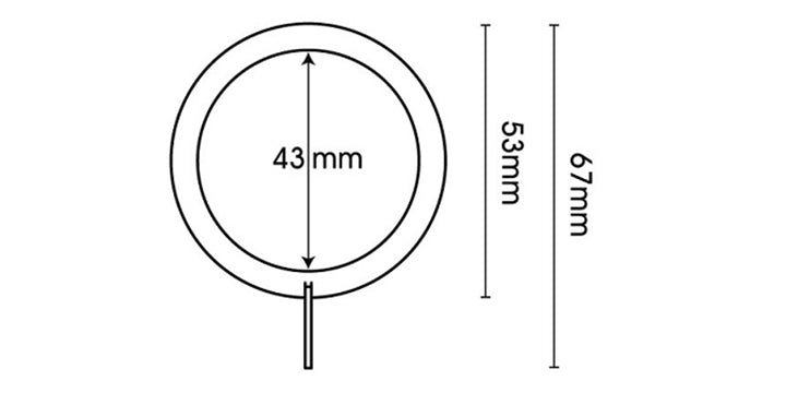 Swish Soho 28mm Funk Satin Steel Metal Curtain Pole Stud Finial - Curtain Poles Emporium