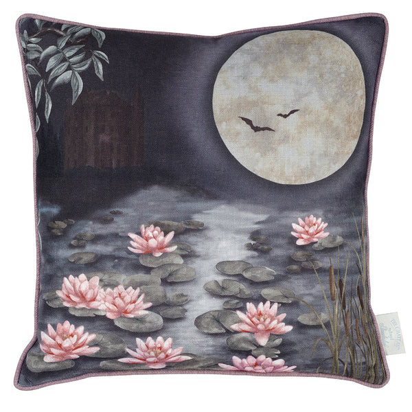 The Chateau The Moonlit Lily Garden Dusk 45x45cm Cushion Cover
