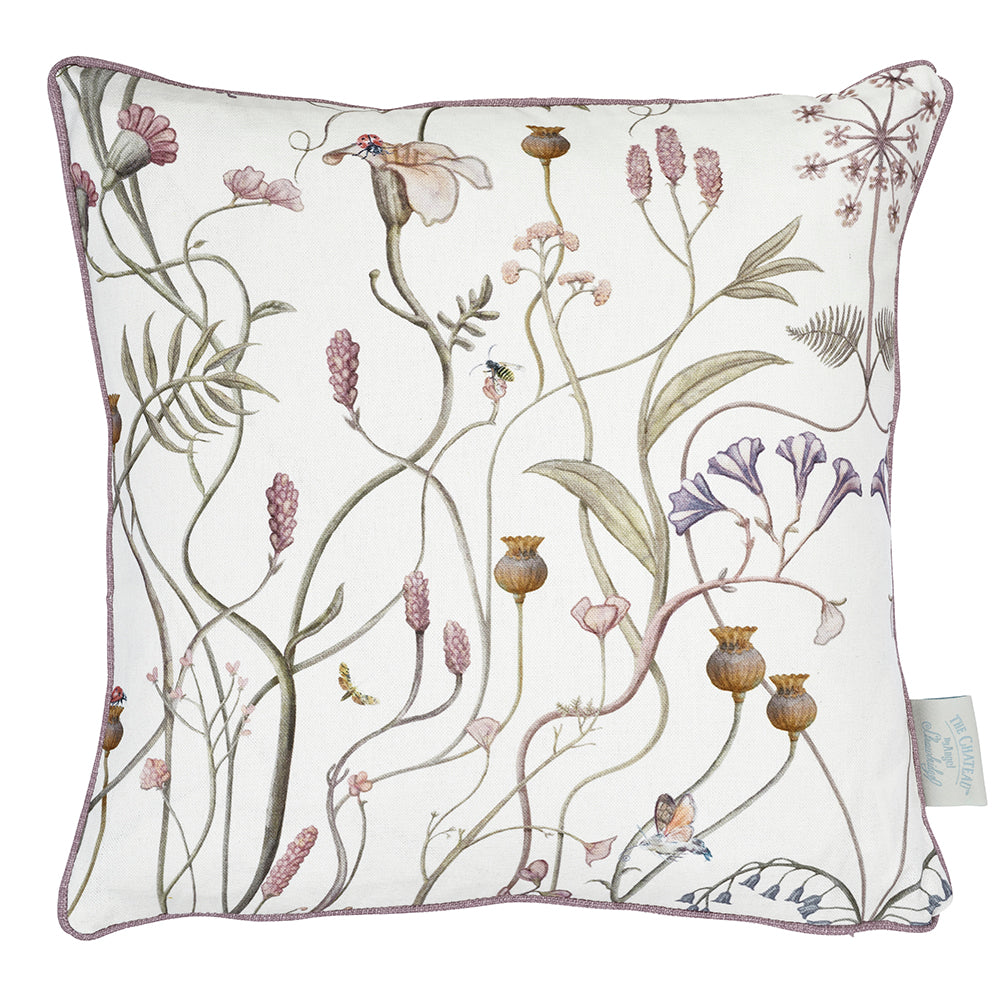 Le Chateau The Wild Flower Garden Whisper White Piped Edge Cushion Cover
