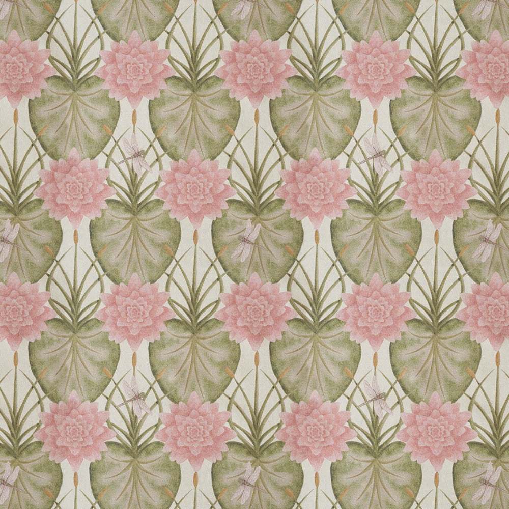 The Chateau Lily Garden Cream Curtain Fabric