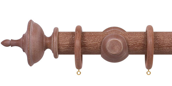 Opus Studio Vintage Mahogany 35mm Wooden Curtain Pole Urn Finial