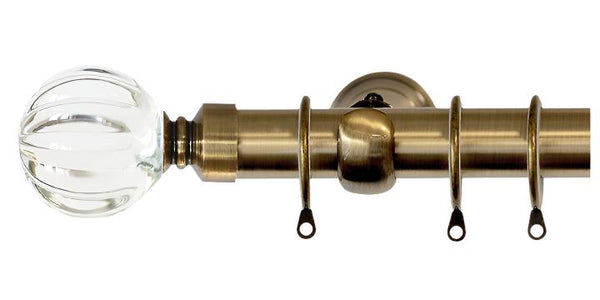 Laura Ashley 28mm Vivien Antique Brass Metal Curtain Pole