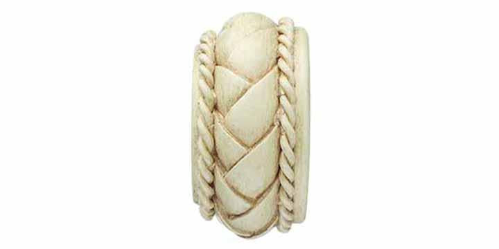 Integra Masterpiece Collection Distressed Cream 50mm Curtain Pole Byzantine Finial - Curtain Poles Emporium