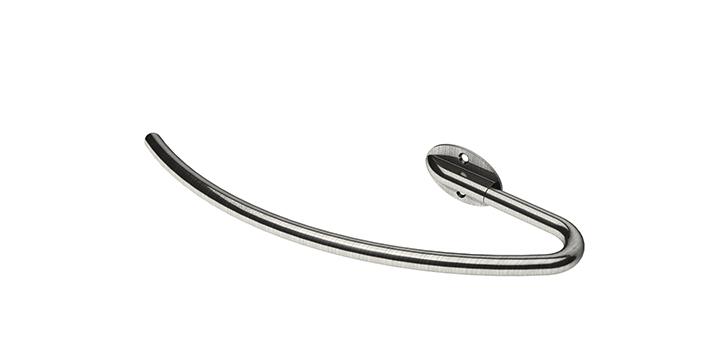 Swish Elements Satin Steel Holdbacks (Set 2) - Curtain Poles Emporium