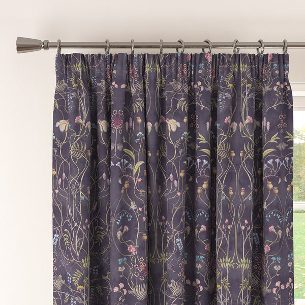 The Chateau The Wild Flower Garden Nightshadow Pencil Pleat Curtains