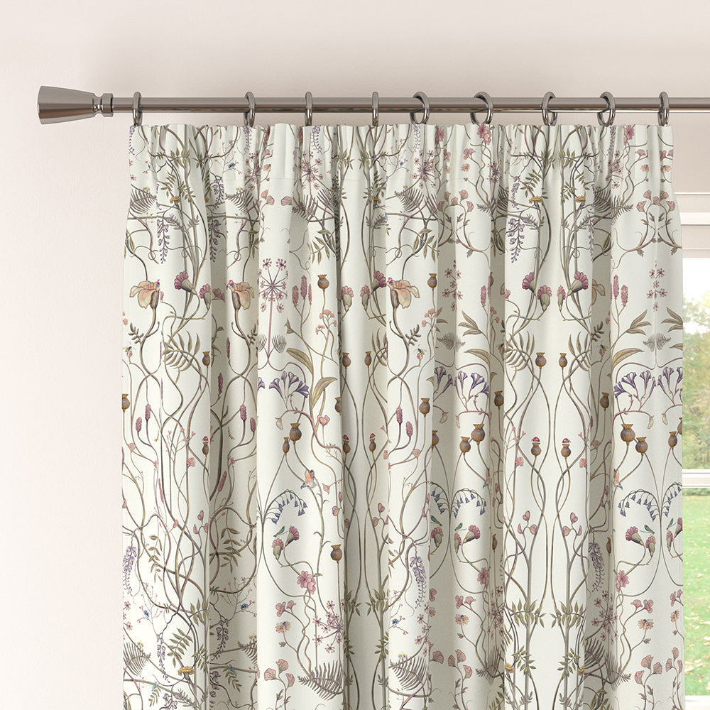 The Chateau The Wild Flower Garden Whisper White Curtain Fabric
