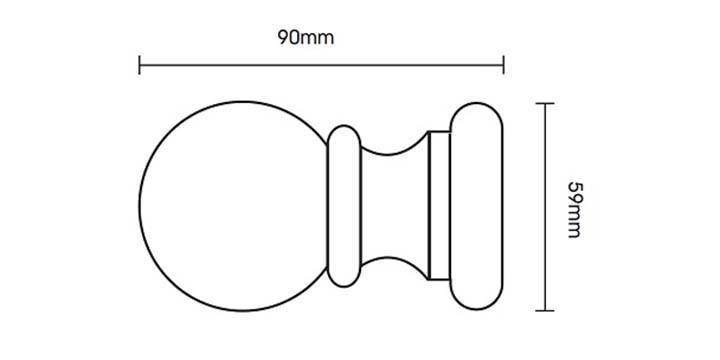 Hallis Woodline 35mm White Curtain Pole - Curtain Poles Emporium