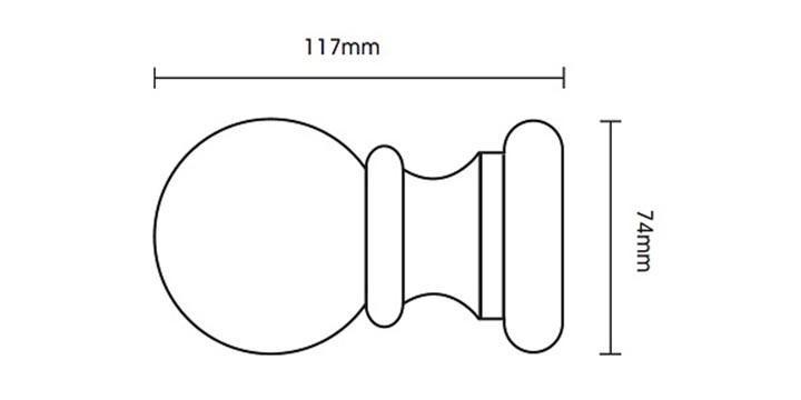 Hallis Woodline 50mm Light Oak Curtain Pole - Curtain Poles Emporium