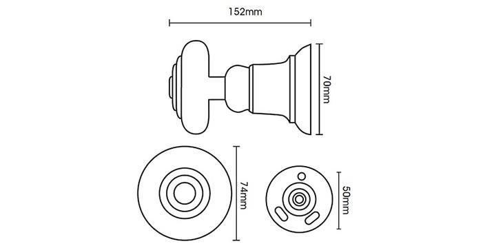 Hallis Woodline White Wooden Large Holdback - Curtain Poles Emporium