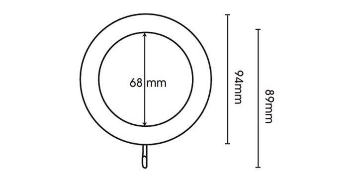 Hallis Woodline 50mm Dark Oak Curtain Pole - Curtain Poles Emporium