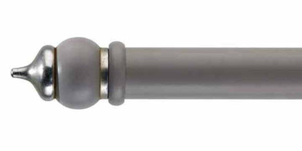 Byron & Byron 43mm Classic Wood French Grey Antiqued Curtain Pole Byzantium Finial - Curtain Poles Emporium