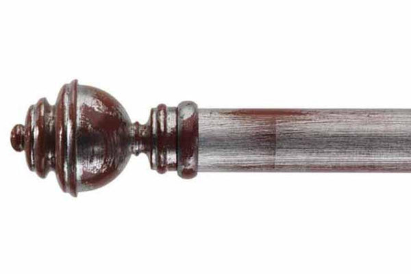 Byron & Byron Dusty Pink Gold Metro Classic Wood 33mm/43mmCurtain Pole Aercolaneum finial Standard Cup Brackets - Curtain Poles Emporium