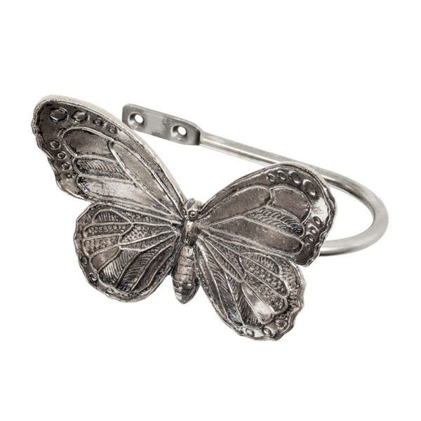 Jones Interiors Ecuador Butterfly Antique Silver Curtain Holdback