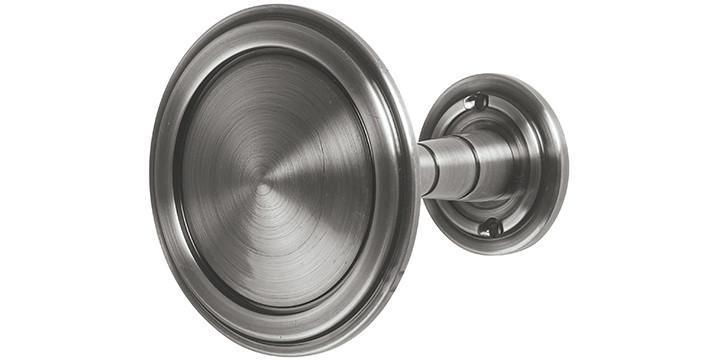 Hallis Galleria Brushed Silver Curtain Holdback - Curtain Poles Emporium