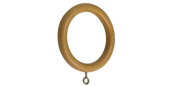 Hallis Modern Country 55mm Spare Rings Light Oak - Curtain Poles Emporium