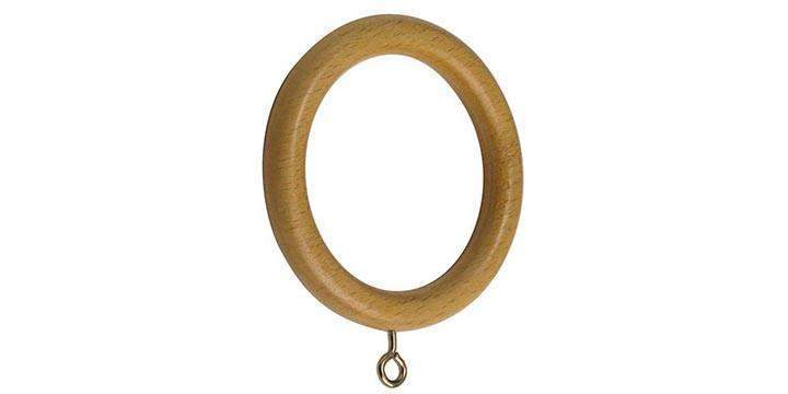 Hallis Modern Country 55mm Spare Rings Light Oak - Curtain Poles Emporium