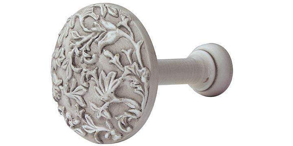 Hallis Modern Country Brushed Ivory Floral Holdback - Curtain Poles Emporium