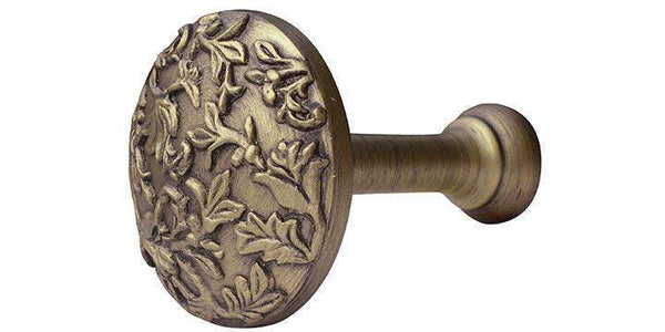 Hallis Modern Country Gold Black Floral Holdback - Curtain Poles Emporium
