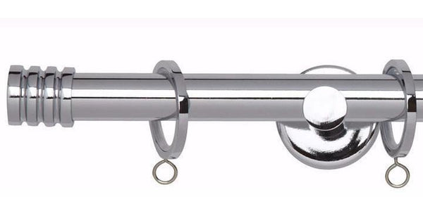 Hallis Neo Original 19mm Chrome Curtain Pole Stud Finial - Curtain Poles Emporium