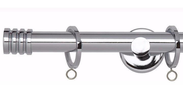 Hallis Neo Original 19mm Chrome Curtain Pole Stud Finial - Curtain Poles Emporium