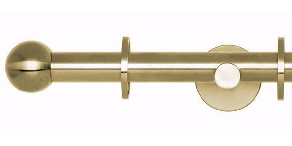 Hallis Neo Original 19mm Spun Brass Curtain Pole Ball Finial - Curtain Poles Emporium
