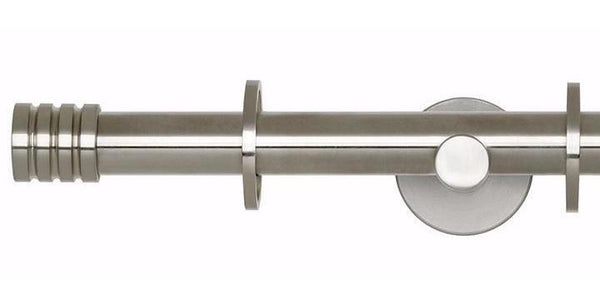 Hallis Neo Original 19mm Stainless Steel Efffect Curtain Pole Stud Finial - Curtain Poles Emporium