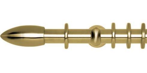 Hallis Neo Original 28mm Spun Brass Curtain Pole Bullet Finial Cup Bracket - Curtain Poles Emporium
